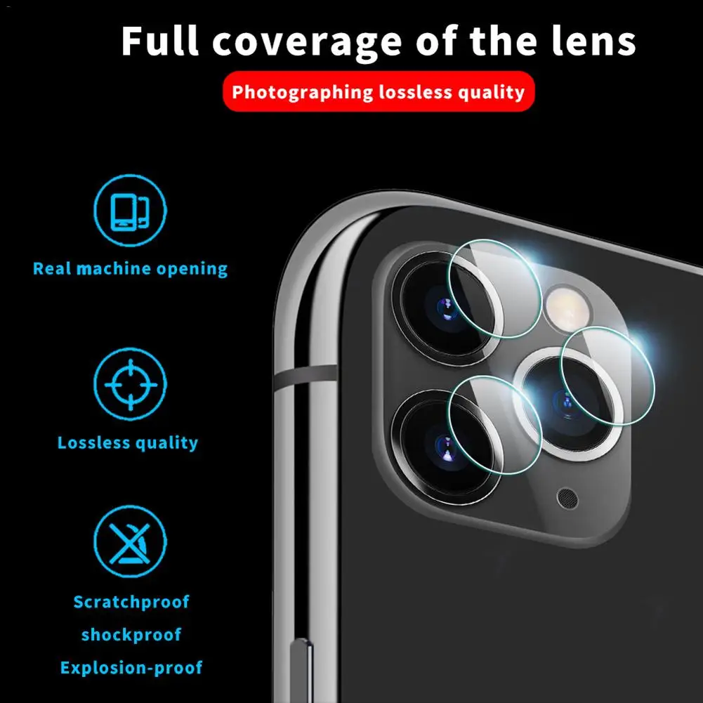 6PCS Len Camera Film For IPhone 11 Pro XS Max Tempered Glass Screen Protector For IPhone 11 Lens Glass For IPhone11 Pro