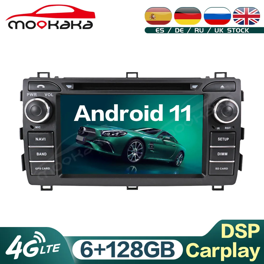 

For Toyota Auris 2013 - 2015 Android 11 6G+128GB Car Multimedia DVD Player Multimedia Player Audio Stereo Head Unit Carplay DSP