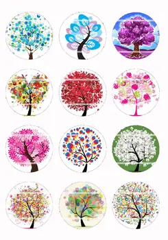 

Handmade Colorful picture Round Glass Cabochons Refrigerator magnet for Necklace Decoration and Phone Chain Accessaries42