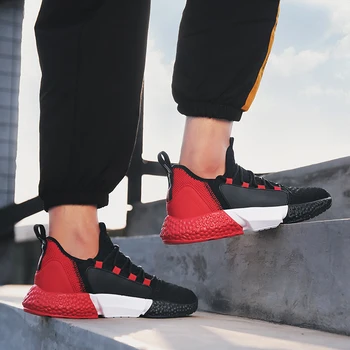 

Men Fashion Sports Shoes Lace-up Breathable Brand Casual Shoes Low To Help Outdoor Comfortable Mesh Shoes Lightweight Non-Slip