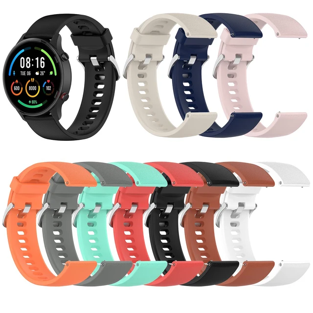  Correa de reloj inteligente de 0.866 in para Xiaomi MI Watch/MI  Watch Color 2 Correa de silicona de repuesto para pulsera (color G, tamaño:  para Mi Watch Color) : Electrónica