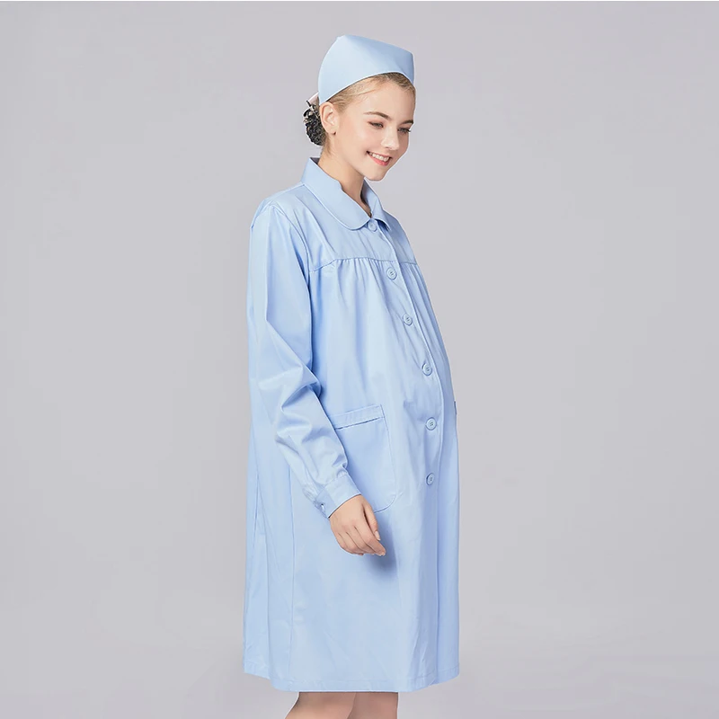 Pregnant Woman Nurse Wear Short-sleeved Summer Long Sleeve White Coat Beauty Salon Work Clothing Lab Hospital Medical Uniforms