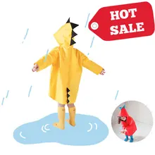 Плащ-дождевик для маленьких детей с милым динозавром; непромокаемая одежда для студентов; ветрозащитное пончо с рисунком; Рождественский подарок для От 1 до 3 лет детей