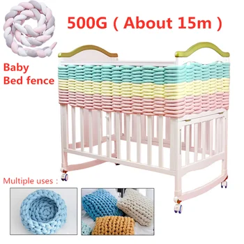 

DIY Baby Anti-collision Fence Bumper Bed Braid Knot Pillow Cushion Bumper Infant Bebe Crib Protector Multiple uses Room Decors