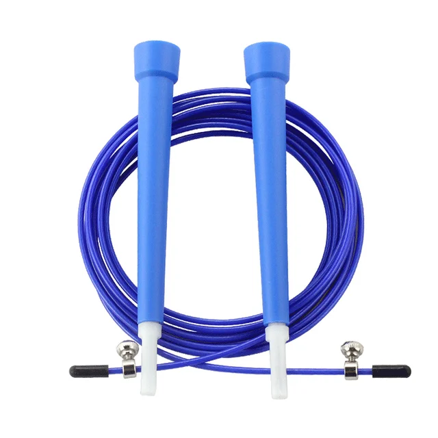 Crossfit Speed Jump Rope Professional Skipping Rope For MMA Boxing Fitness Skip Workout Training With Carrying Bag Spare Cable 3201 blue