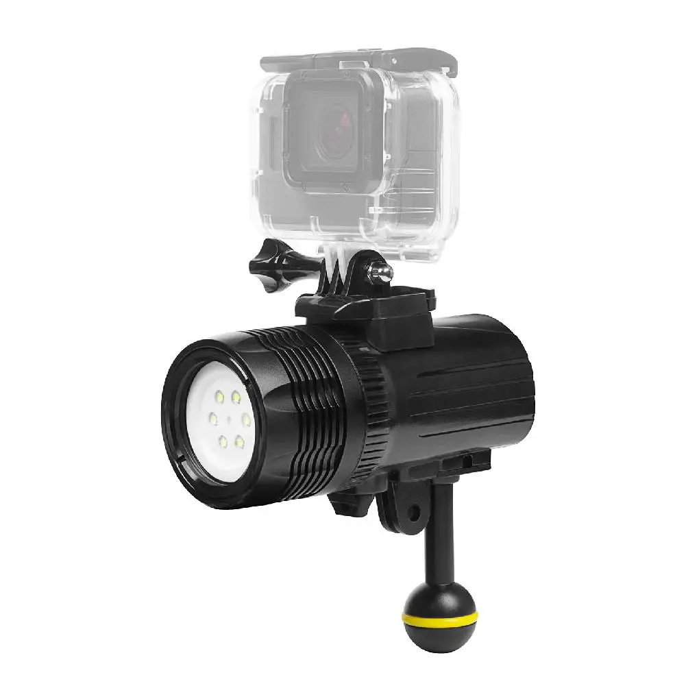 Outdoor LED Video Light For HERO7/6/5 Video Light Video Light 1000LM Waterproof Underwater Diving Flashlight R25