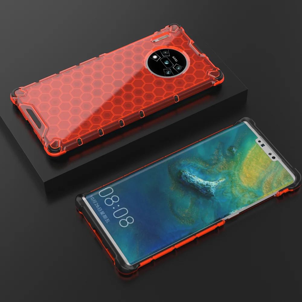 Противоударный защитный чехол для huawei mate 30 30Pro, чехол с Сотами, прочный прозрачный чехол для huawei P30 P30Pro, Гибридный Силиконовый чехол