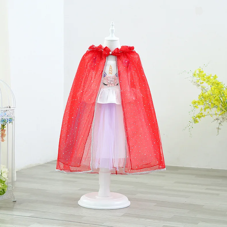 Monissy Reine Des Neiges Cape à Capuche En Velours Peluche Blanche