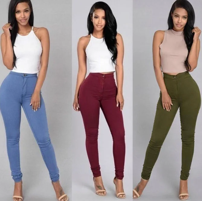

WEPBEL 6 Color Women Jeans Fashion Casual Style Denim Slim Fit Sexy Mujer Pantalon for Women Tight Pencil Pants S-4XL