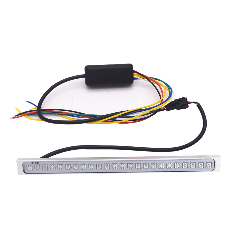 Красочные RGB 24LED номерные знаки огни поворотов вождения стоп-сигналы украшение для автомобильной фары автомобиля номерного знака свет