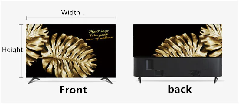 1"-80" 22 дюймов 75 дюймов экран lcd tv PC чехол декоративный капюшон занавеска пейзаж Пальмовые Листья Водонепроницаемый черный