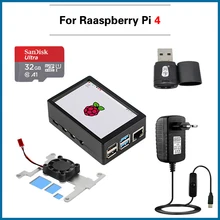 Raspberry Pi kit 3,5 zoll Touchscreen MHS 3,5 zoll Display 480*320 LCD mit ABS Fall Lüfter für raspberry Pi 4 Modell B 4B