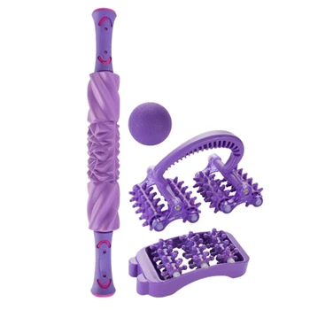 

4Pcs/Set Roller Massager Body Care Promotes Neck Waist Blood Circulation Gear Roller Massager