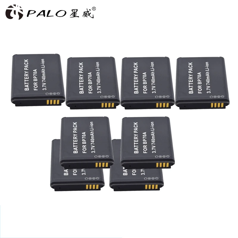 PALO 8 [шт 740mAh BP-70A BP 70A BP70A аккумуляторная батарея камеры для samsung ES65 ES70 TL105 TL110 PL100 камера SLB-70A батарея