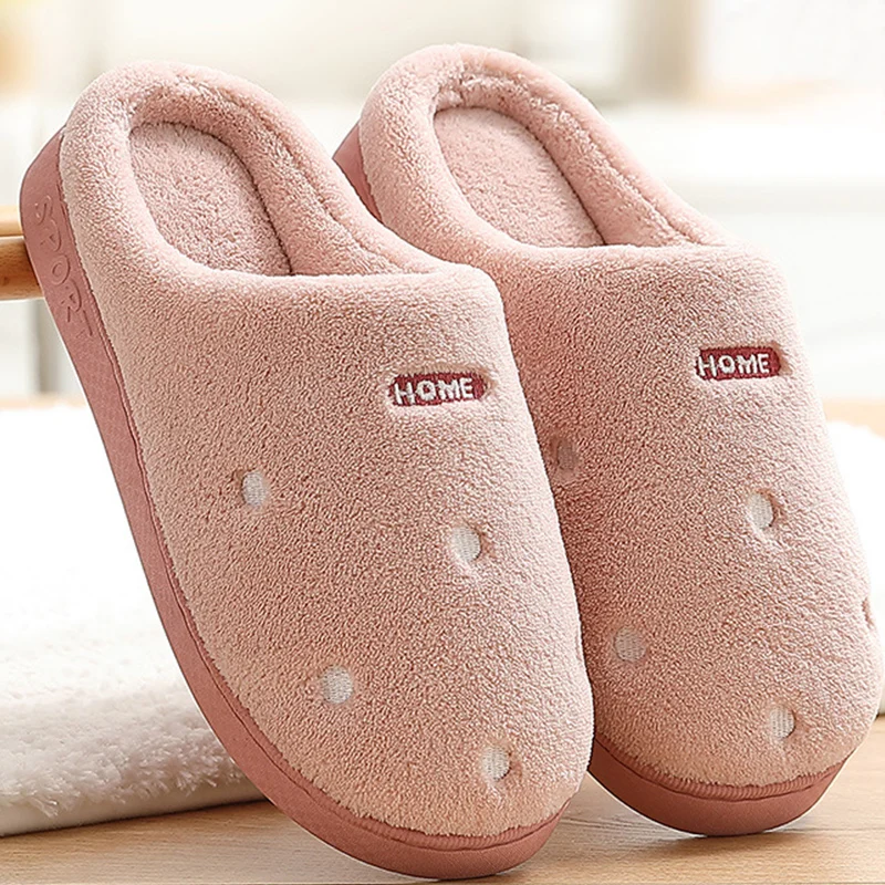 US $10.77 Large Size 4347 Women Fur Slippers Casual Solid Suede Beautiful Winter Slippers Women Memory Foam Home Shoes Woman