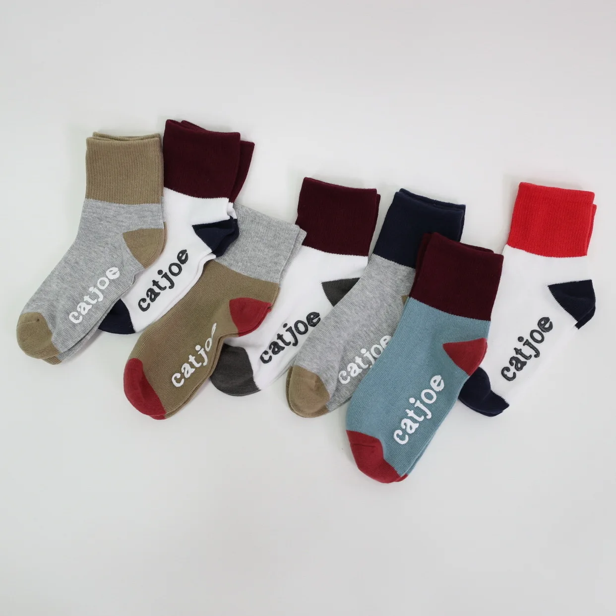 

Contrast Color BOY'S Athletic Socks Cotton Spring And Autumn CHILDREN'S Socks 3-5-7-9-10-12-Year-Old Big Boy Autumn And Winter S