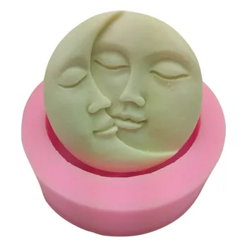 

Sun Moon Faces Silicone Soap Molds Craft DIY Handmade Soap Bake Mould Tool DIN889