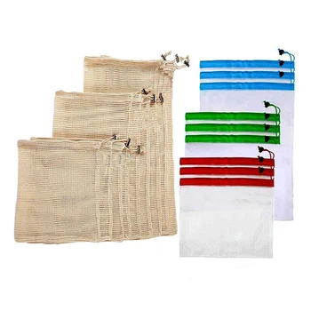 

Reusable Produce Bags-Grocery Bags for Fruits, Vegetable, Food, Storage Organic Zero Waste Biodegradable Grocery Bag Superior Qu