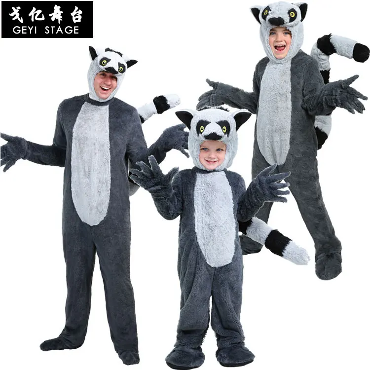 Костюм COS Lemur на Хэллоуин с изображением животных милый мадагаскарский костюм для
