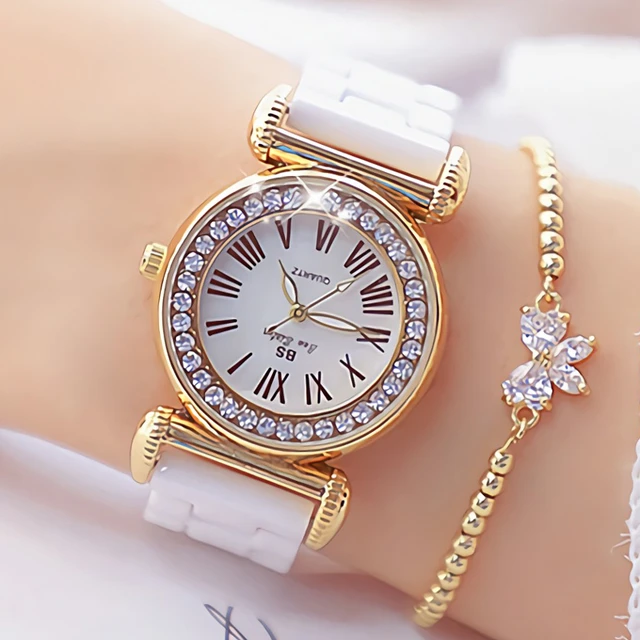 BS Women Watch Famous Luxury Brands Full Diamond Ladies Wrist Watches Female  Small Elegant Bracelet Wristwatch Montre Femme 2023 - AliExpress