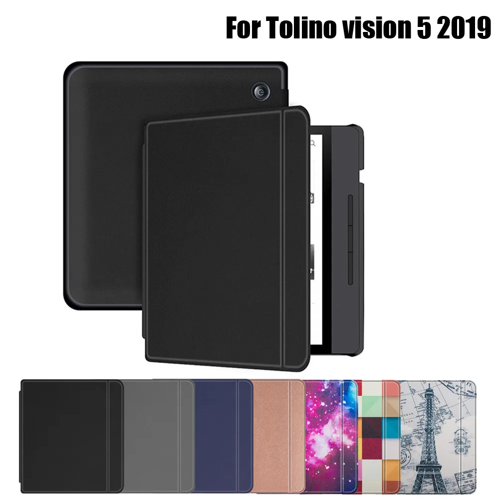 New Arrival Cover For Tolino Vision 5 7Inch 2019 Protective Magnetic E-readerr Case Slim Stand Leather Case#G35 | Компьютеры и офис