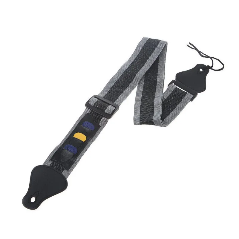 Lightweight Guitar Holder Strap For Acoustic Bass Ukelele Musical Instrument Part Guitar Strap Belt With Three Picks LQ6506