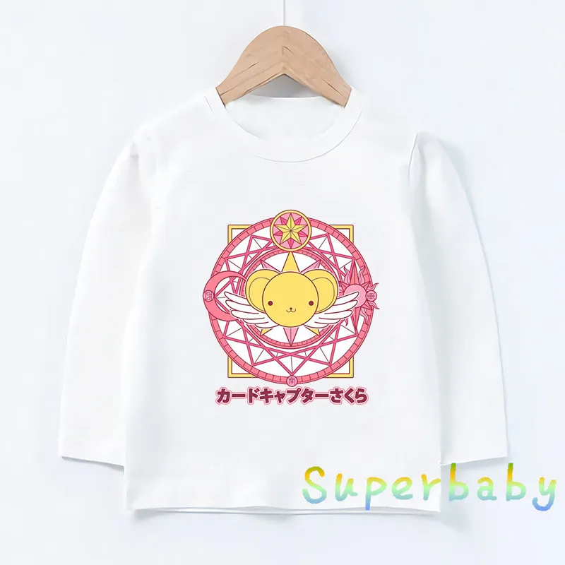 

Anime Sakura Card Captor Cerberus Cartoon Kids T-Shirts Kawaii Funny Girls Clothes Baby Boys Long Sleeve T shirt Children Tops