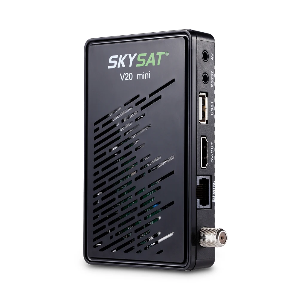 SKYSAT V20 мини DVB-S2 спутниковый ресивер H.265 HEVC без iks, без sks LAN Поддержка CCam Mgcam IPTV M3u Youtube Autoroll Powervu Biss