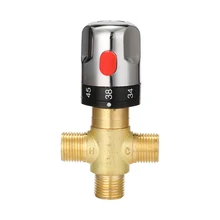 Hot/Cold Water Mixing Temperature Control Valve For Home Water Heater Bathroom Adjustable Valve Brass Water Mixer