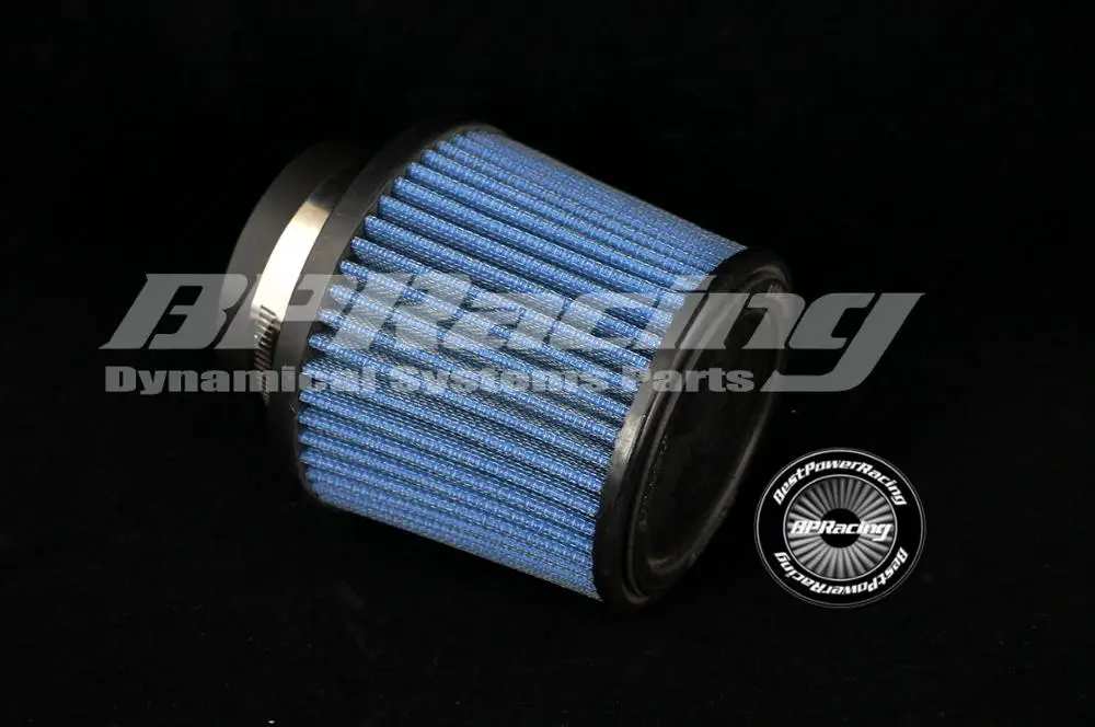 

BPRACING 4.53" Inch /115mm ID /overall tall 145mm 5.7 inch /Universal New Cone Round Tapered Air Inter Cotton Gauze Filter Blue