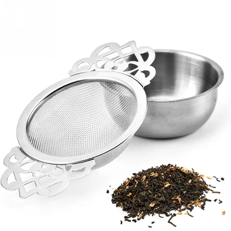 

Mesh Filter Herbal Tea Strainer Hanging Easy Clean Infuser Traditional Double Ear Spice Stainless Steel Loose Leaf #734