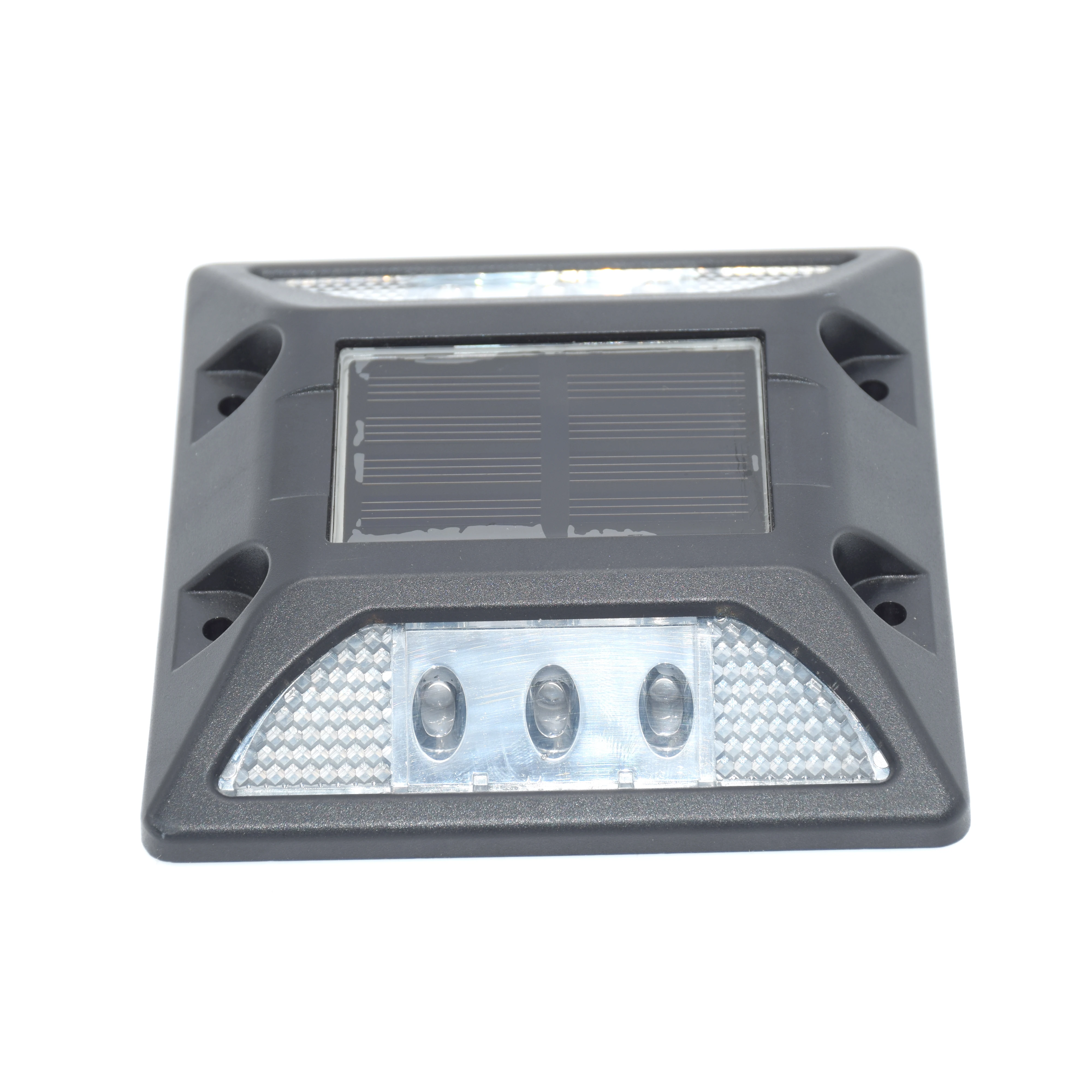 Waterproof White LED Solar Powered Road Stud Light Road Reflective Ground Warning Light
