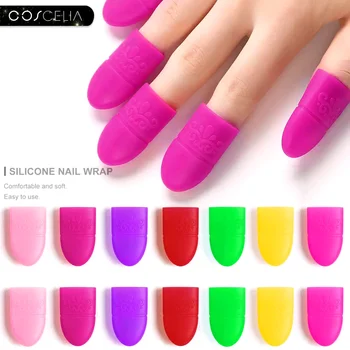 

COSCELIA 10Pcs/Lot Silicon Nail Wraps For Removing Gel Varnish Gel Nail Polish Remover Nail Wipes Nail Clips Gel Remover