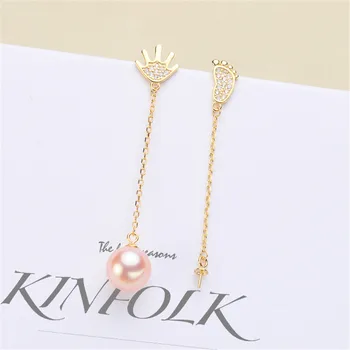 

NEW ARRIVAL 925 Sterling Silver Earrings Mountings Findings Settings Jewelry Parts Fittings Accessories for Pearls Beads Stones