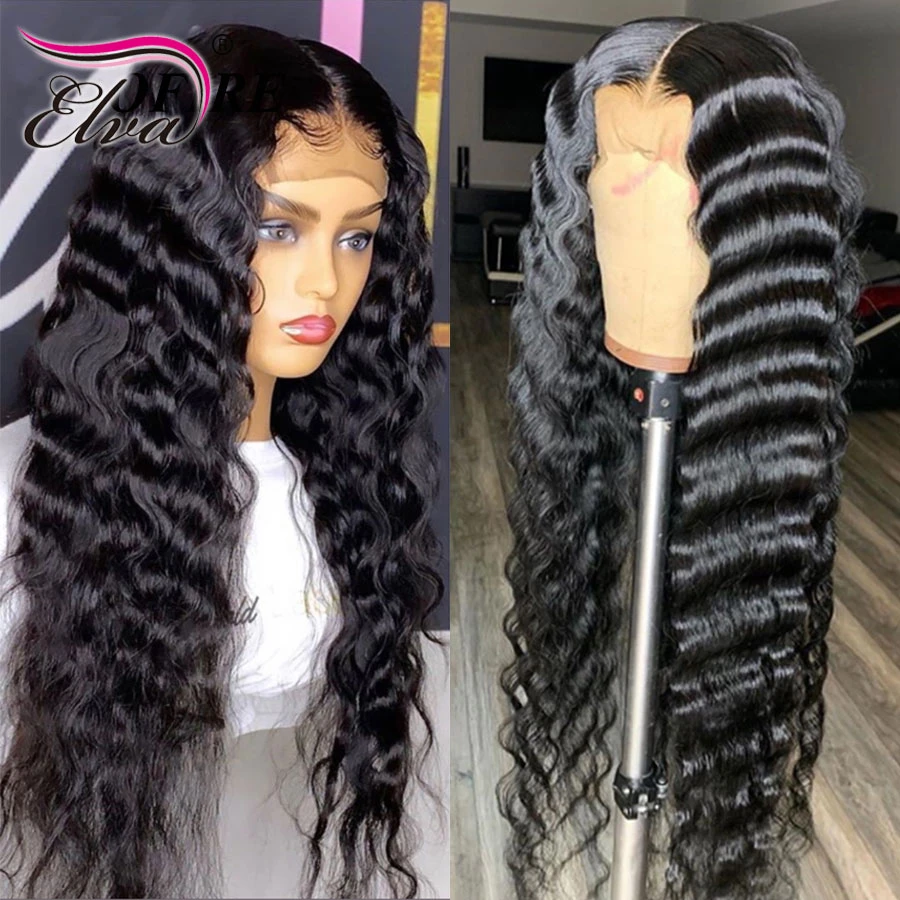 Transparent Lace Wig Skin Melt Pre Plucked Lace Front Human Hair Wigs Elva  Hair 13x6 Part Human Hair Wigs With Baby Hair Remy - Lace Wigs - AliExpress