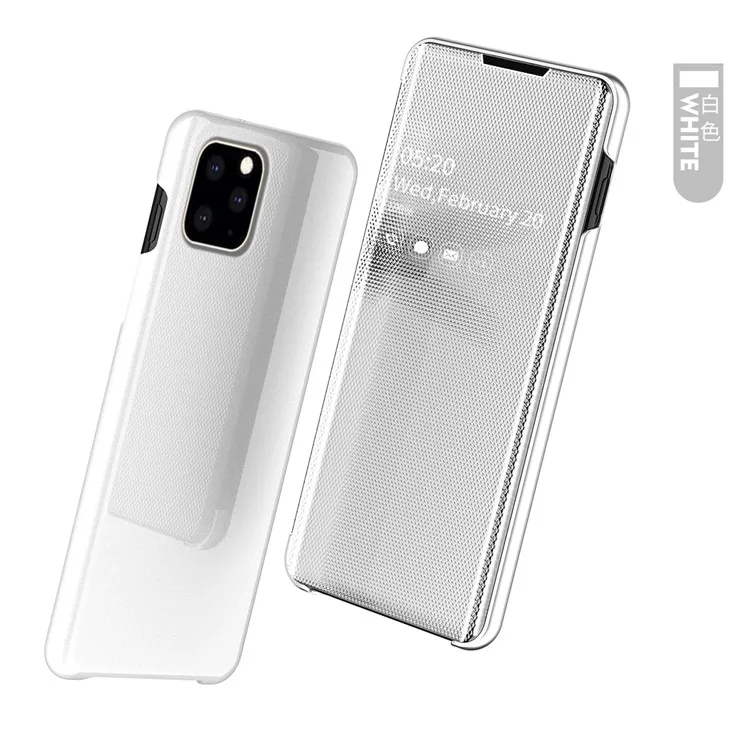 Белый Зеркальные флип-Чехлы для Xiaomi Redmi Note 7 Pro с окошком и подставкой для Xiaomi Redmi Note 8 Pro Conque Capa - Цвет: Белый