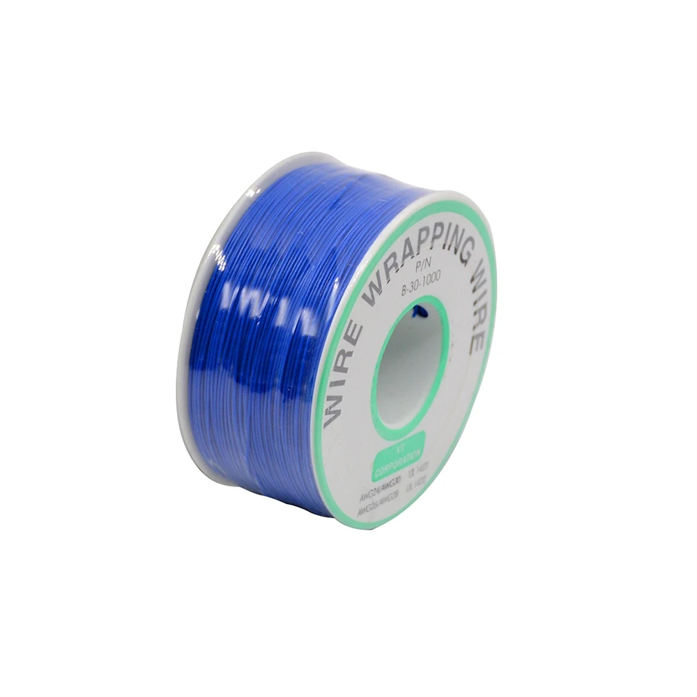 Blue 250 м/лот 30 AWG Упаковка провода 10 Цвета одноцепочечной Медь кабель ОК провода электрические провода для ноутбука материнской платы припой - Цвет: Blue