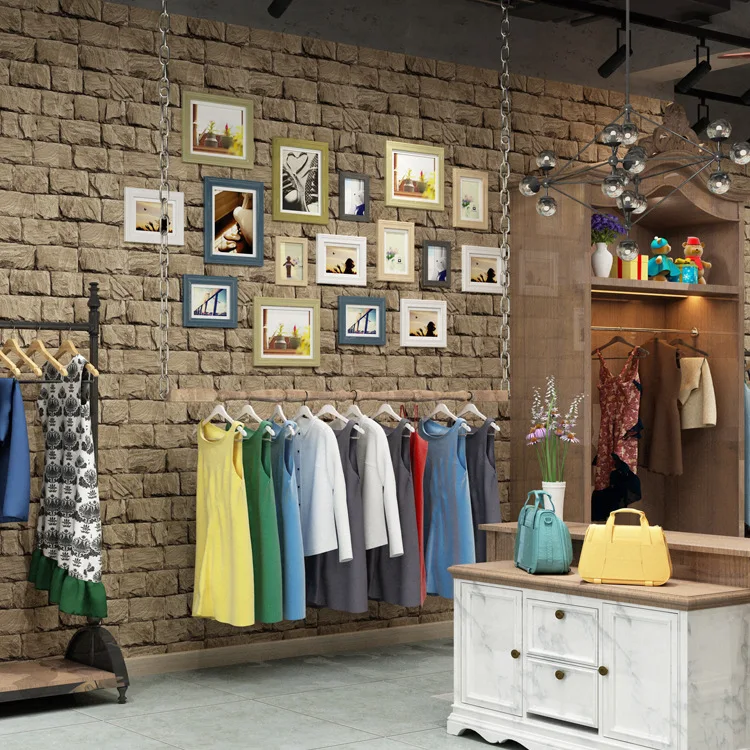 papel de parede pvc com imitação de decoração para sala de