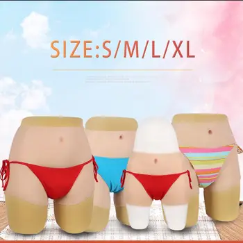 

1G Silicone Panty With Catheters and Vaginal Tubes Briefs Suit Underwear Private Parts Insertable Urinary Pore For Crossdresser