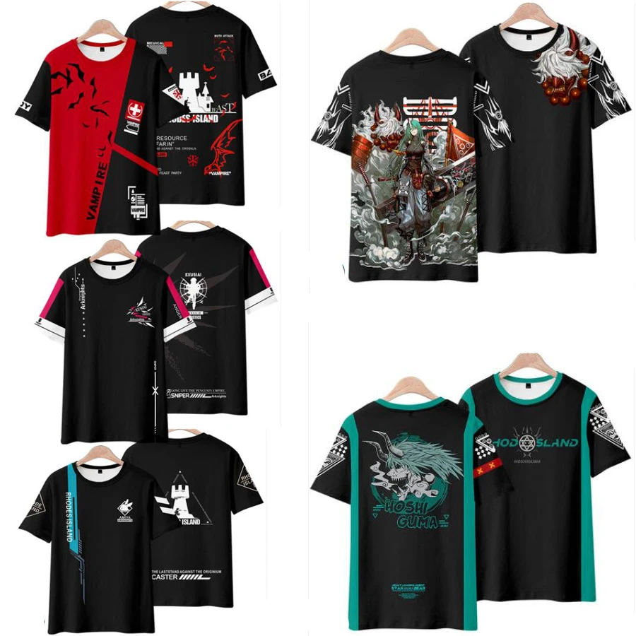 3D футболка для женщин и мужчин, костюм для косплея по мотивам игры рыцари, хошигума Амия, Техас, Ниан, Чен, лапланд, эксусай, доктор, шепот, Снайпер