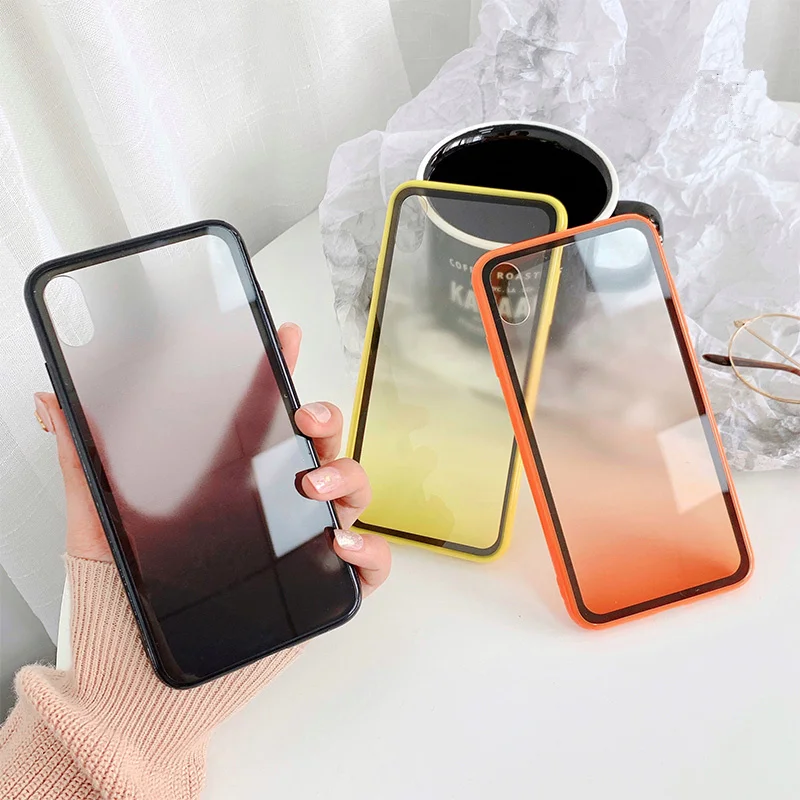 

Gradient transparent soft 8plus case x for iphone 8plus x xr xs max candy rainbow color phone cases for iphone 6 6s 8 7 plus i10