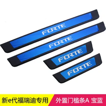 

stainless steel Rear Bumper Car door cover inside and outside door sill plate for KIA forte 2018 2019 Car styling