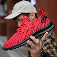 Hot New Men’s Sneakers Ultra-light Mesh Breathable Summer Gym Men Shoes Sports Running Shoes Black Red Green Big Size 47 48