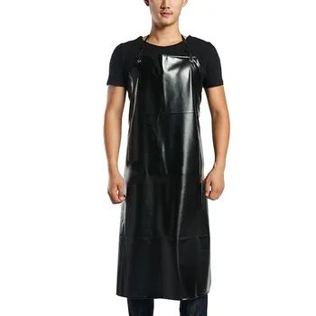 

PVC Apron Waterproof Oil-proof Sleeveless Apron Kitchen Fishing Butcher Apron Household Cleaning Supplies for Restaurant Cooking