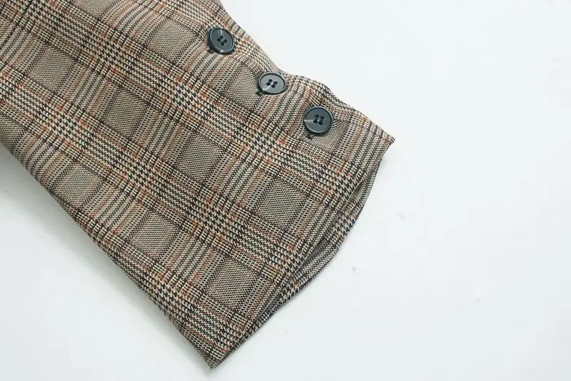 357-80-1019 европейский и американский ветер зимний двубортный свободный сетчатый костюм для отдыха