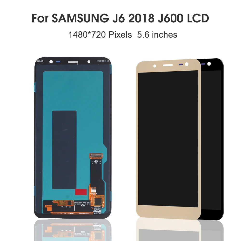 Супер AMOLED ЖК-дисплей для samsung Galaxy J6 J600F J600 ЖК-дисплей сенсорный экран в сборе запасные части