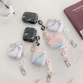 

For Airpods 12 Bracelets Lanyard Chain Strap marble Case for Apple Airpods pro Wireless Earphone Cover Chaging Box