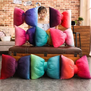 

New Nordic Style Bow Cushion Decorative Bow Cushion Pillow Room Decoration Soft Cushion Color Changing Cushion For Room Decor