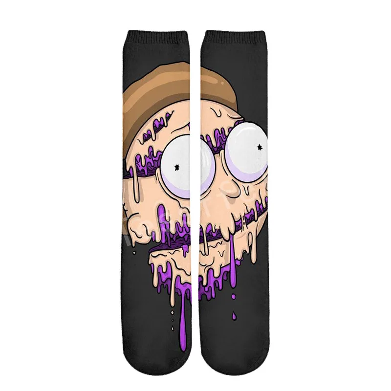 Tessffel Rick and Morty/Повседневные носки унисекс с 3D принтом для мальчиков/девочек/мужчин/женщин, забавные яркие подвески, носки до щиколотки, стиль-2