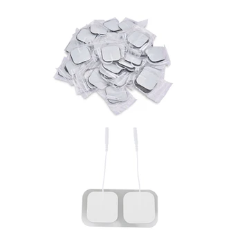 

50Pcs Electrode Self Adhesive Pads for Nerve Muscle Stimulator & 50Pcs Self Adhesive Tens Electrode Pads Square 4X4cm